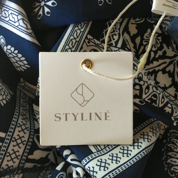 Styliné Blue Ruffled Handkerchief Kimono (NWT) - Picture 8 of 8